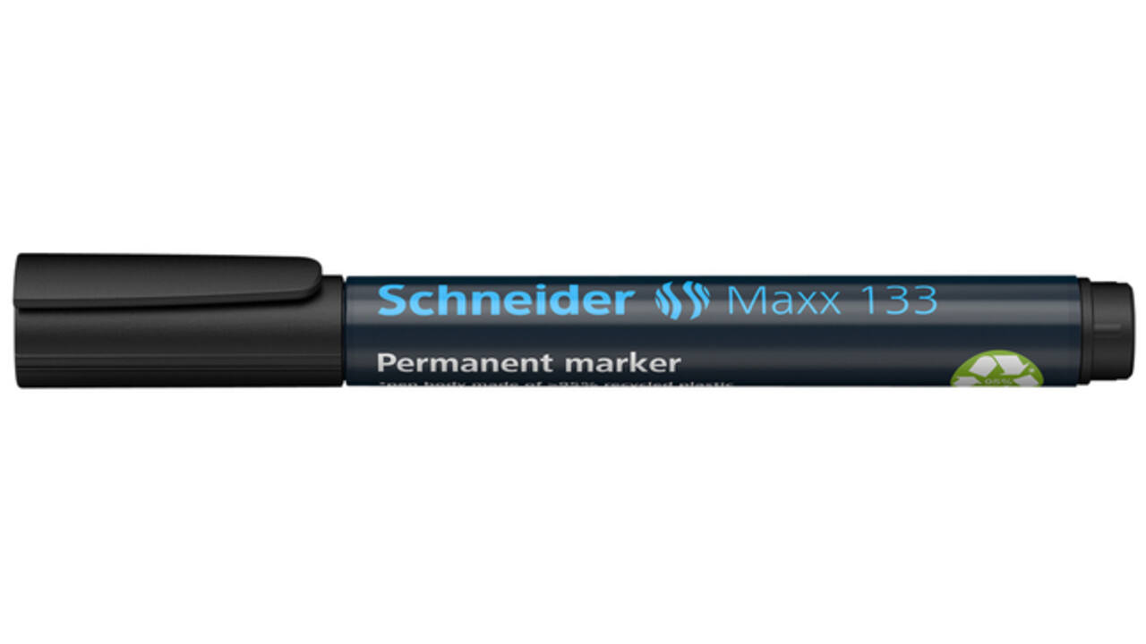 Permanent marker Schneider Maxx 133 schuin 1-4mm zwart
