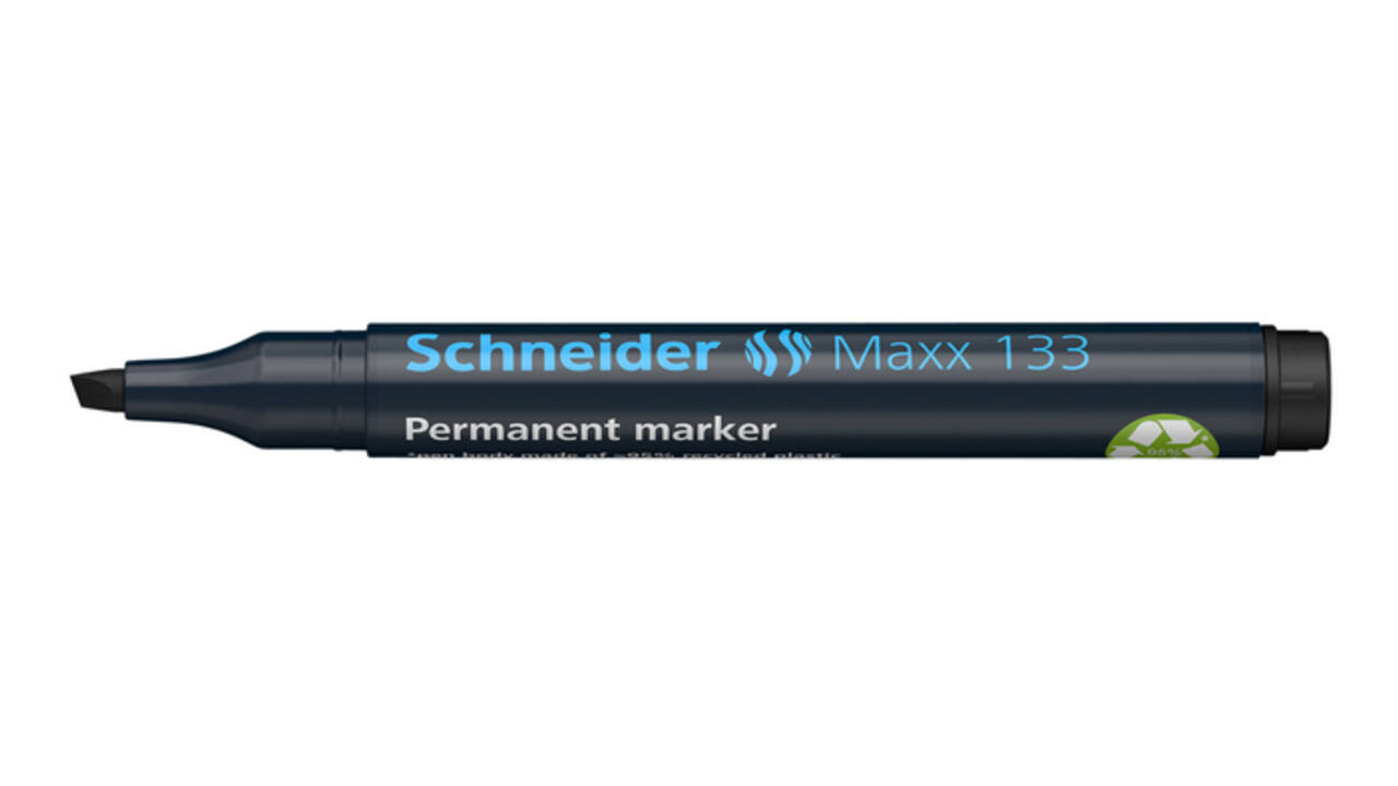 Permanent marker Schneider Maxx 133 schuin 1-4mm zwart