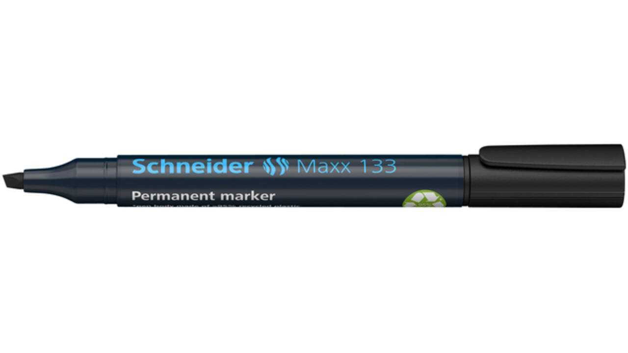 Permanent marker Schneider Maxx 133 schuin 1-4mm zwart