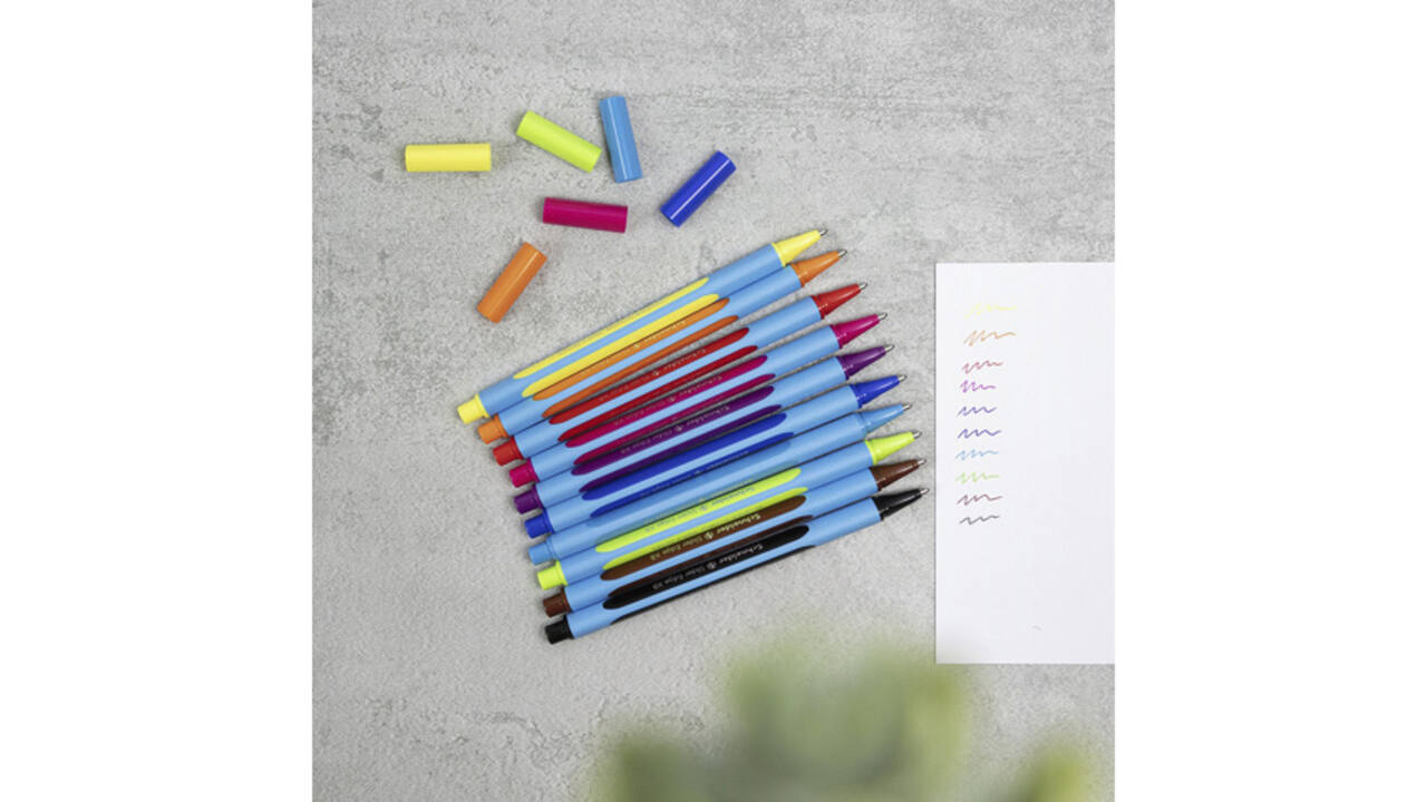 Balpen Schneider Slider Edge extra breed assorti etui à 6 stuks