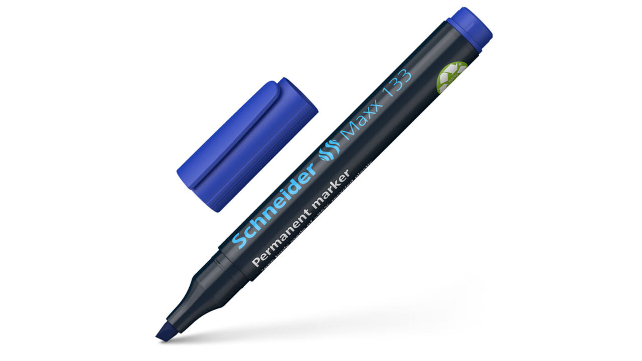 Permanent marker Schneider Maxx 133 schuin 1-4mm blauw