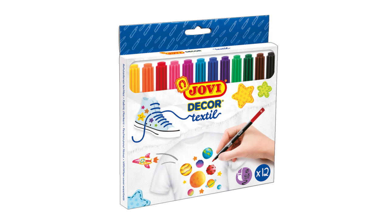 Textielstift Jovi assorti set à 12 stuks