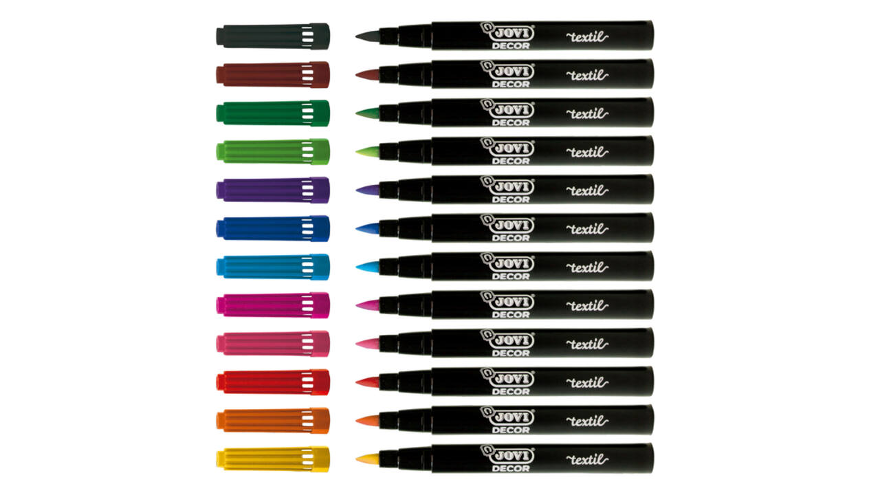 Textielstift Jovi assorti set à 12 stuks