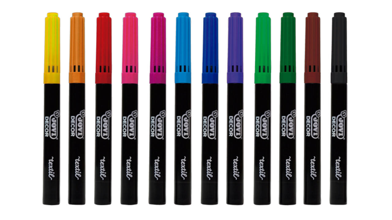 Textielstift Jovi assorti set à 12 stuks