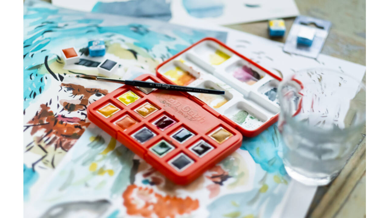 Aquarelverf Talens Van Gogh x Van Gogh Museum set à 12 kleuren assorti