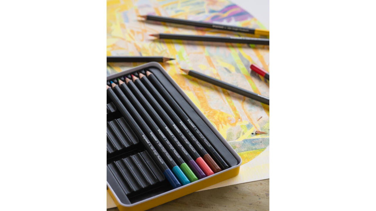 Kleurpotloden Bruynzeel Van Gogh Museum assorti blik à 12 stuks