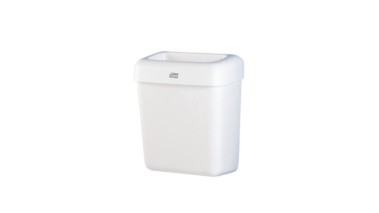 Afvalbak Tork B2 open inworp 20 liter wit 226100