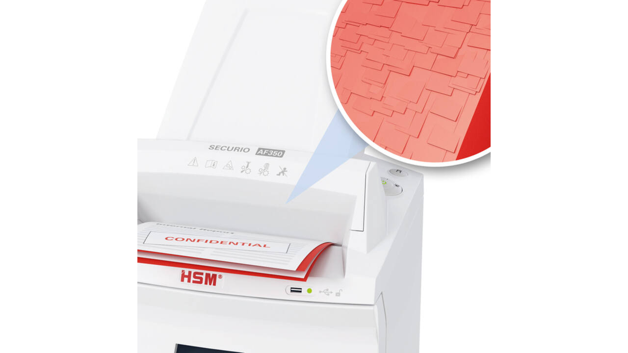 Papiervernietiger HSM Securio AF350 snippers 4,5x30mm