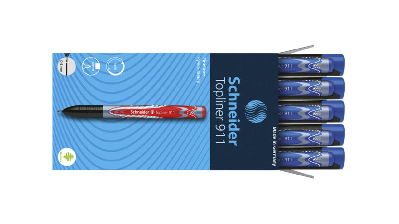 Fineliner Schneider Topliner 911 0.4mm blauw