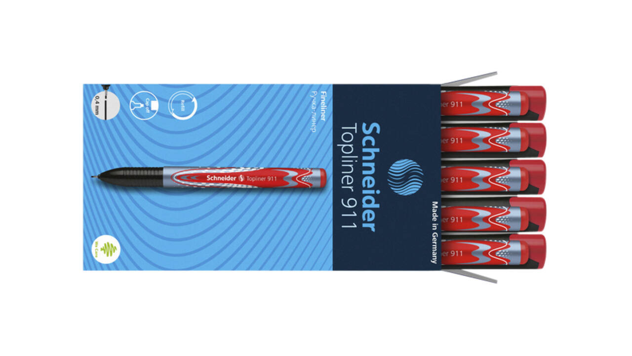 Fineliner Schneider Topliner 911 0.4mm rood
