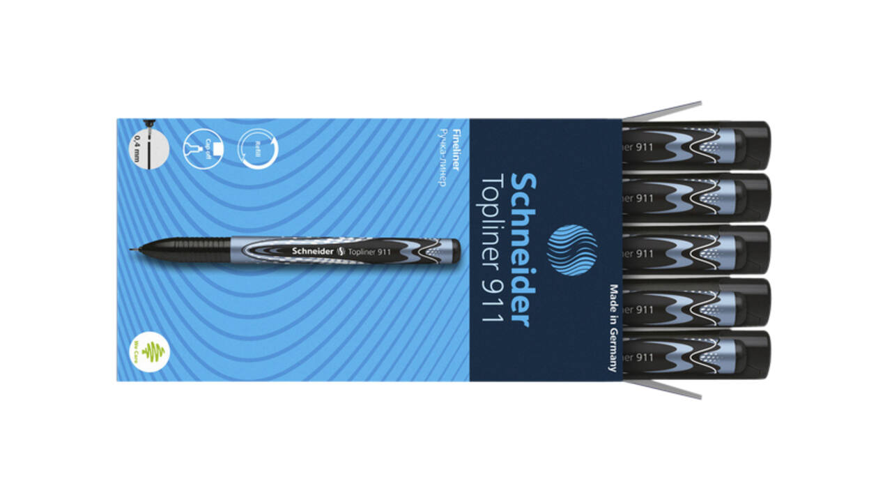 Fineliner Schneider Topliner 911 0.4mm zwart