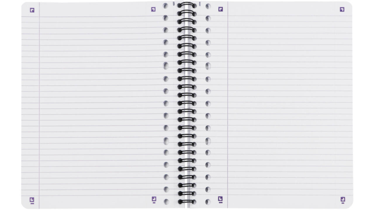 Collegeblok Oxford School A5+ lijn 17-gaats 160 pagina's 80gr zwart