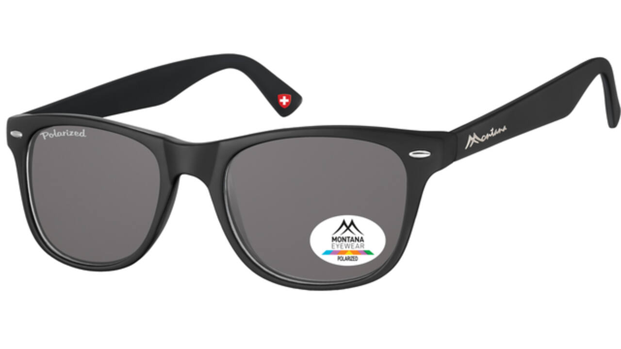 Zonnebril Montana Havanna met smoke gepolariseerd glas zwart