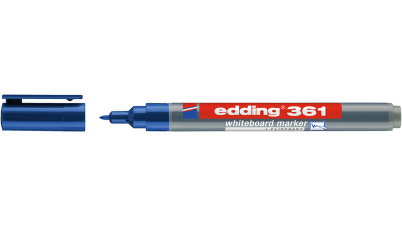Whiteboardmarker edding 361 rond 1mm blauw