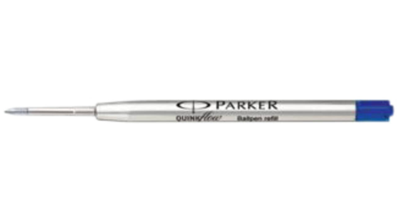 Balpenvulling Parker Quinkflow medium blauw blister à 10 stuks