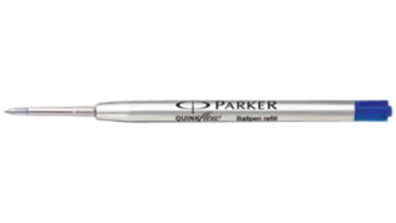 Balpenvulling Parker Quinkflow medium blauw blister à 3 stuks