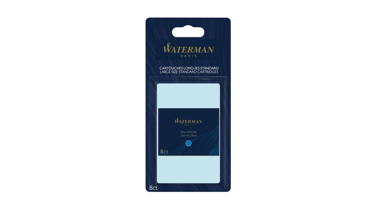 Inktpatroon Waterman internationaal Florida blauw blister à 8 stuks
