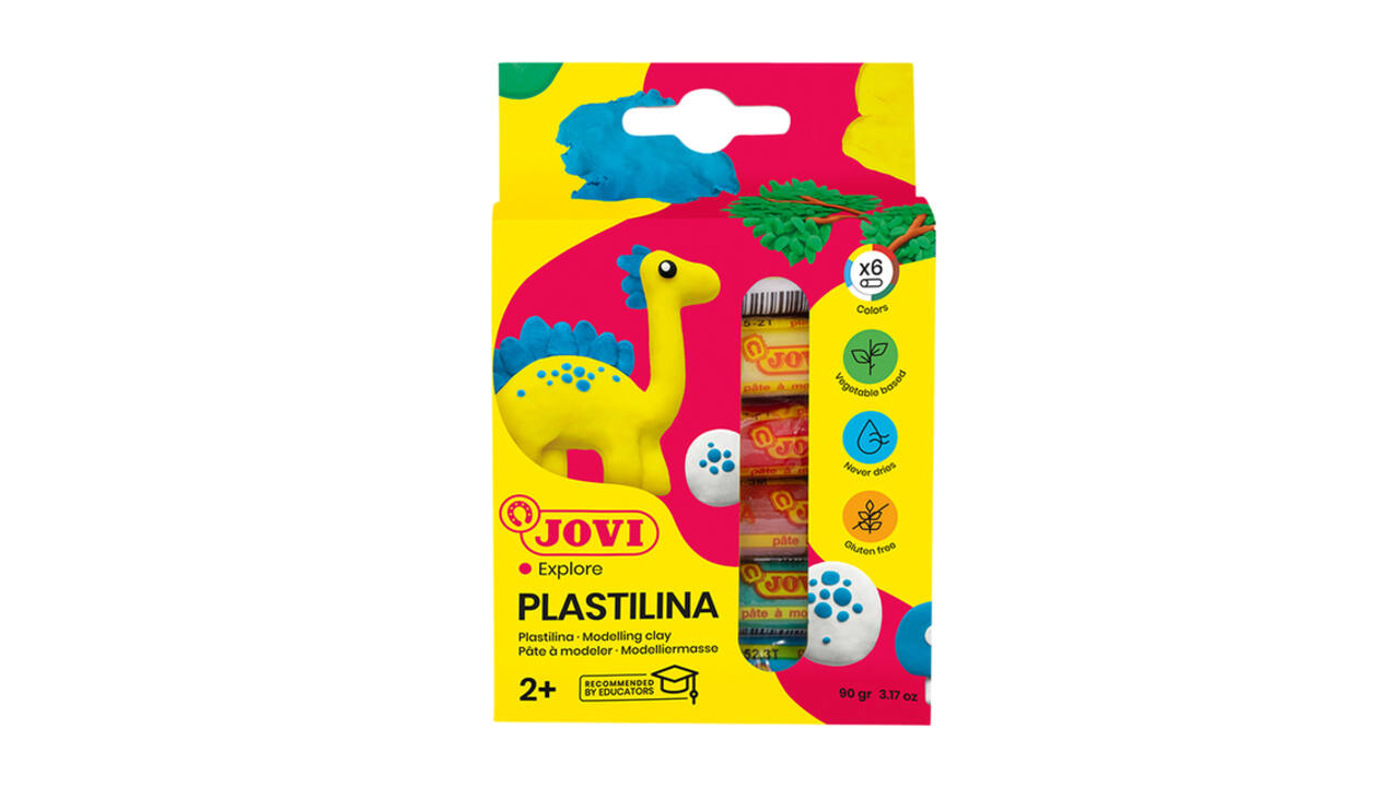 Boetseerklei Jovi plastalina 15gr standaard kleuren assorti 6 stuks
