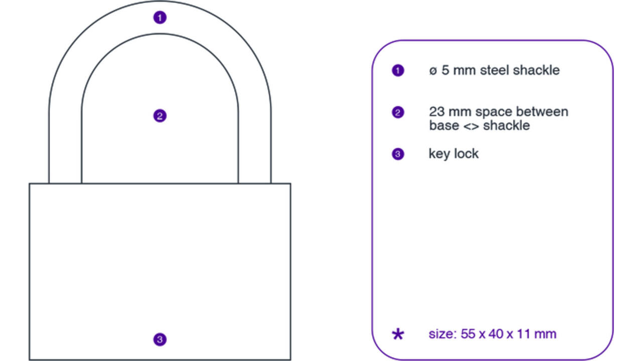 Hangslot Pavo  40mm