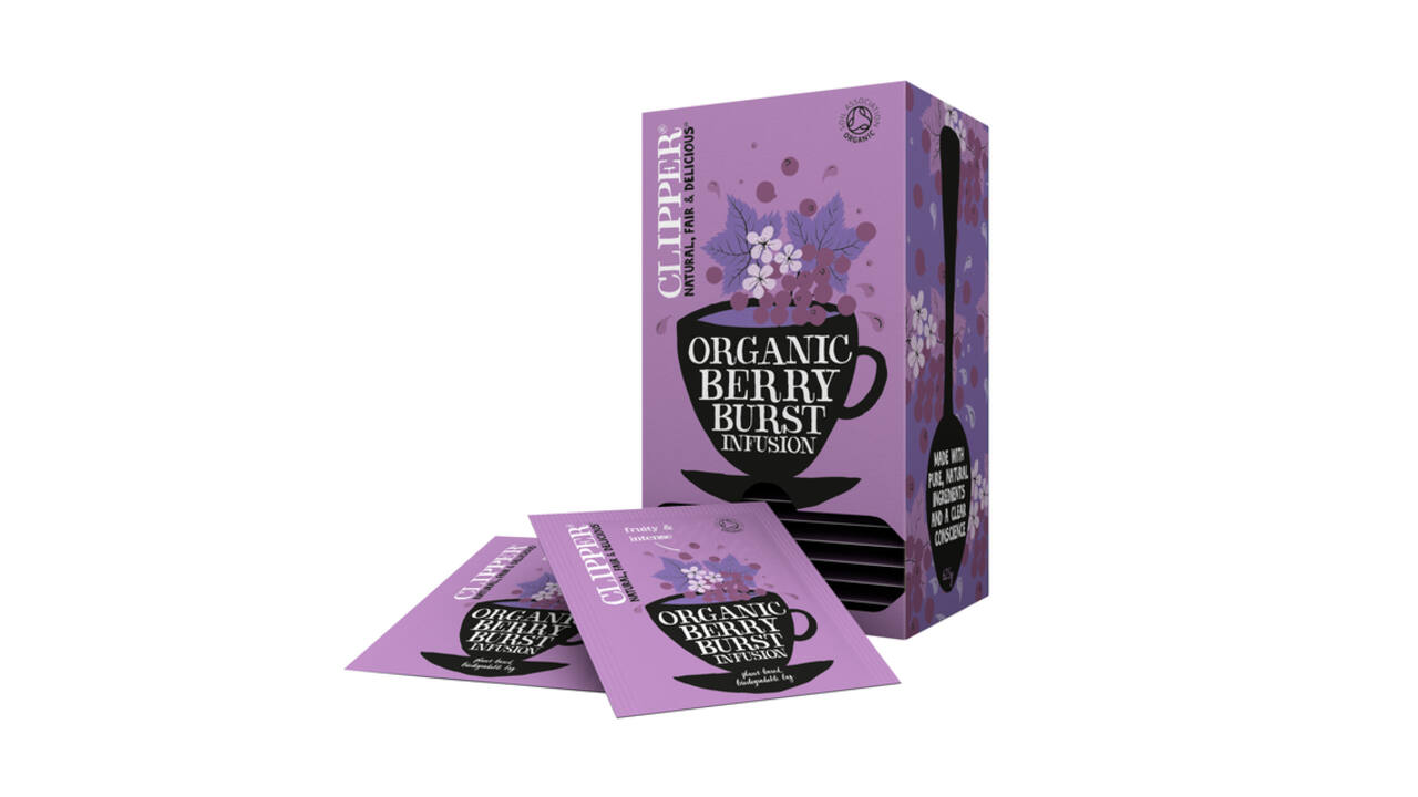 Thee Clipper infusion berry burst bio 25 zakjes
