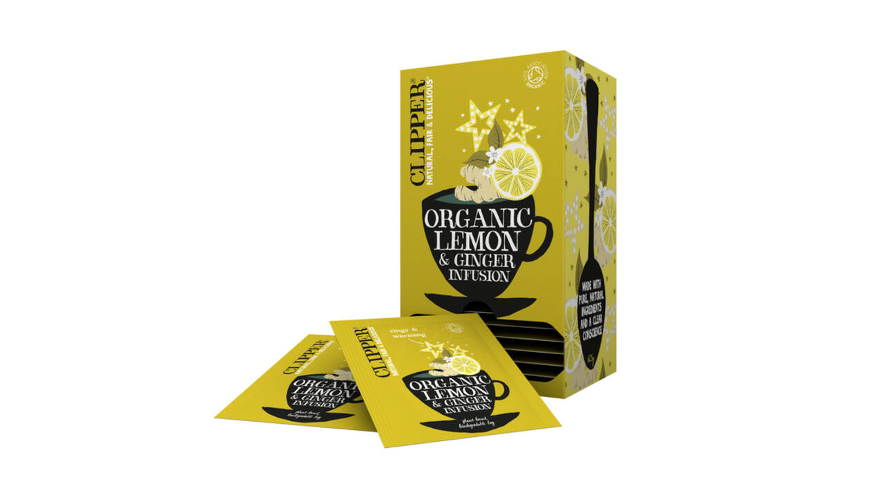 Thee Clipper infusion lemon and ginger bio 25 zakjes