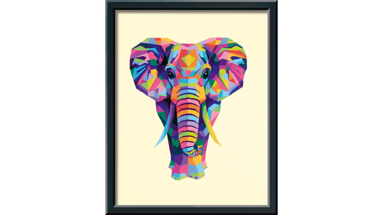 Schilderen op nummer Ravensburger Bonte olifant