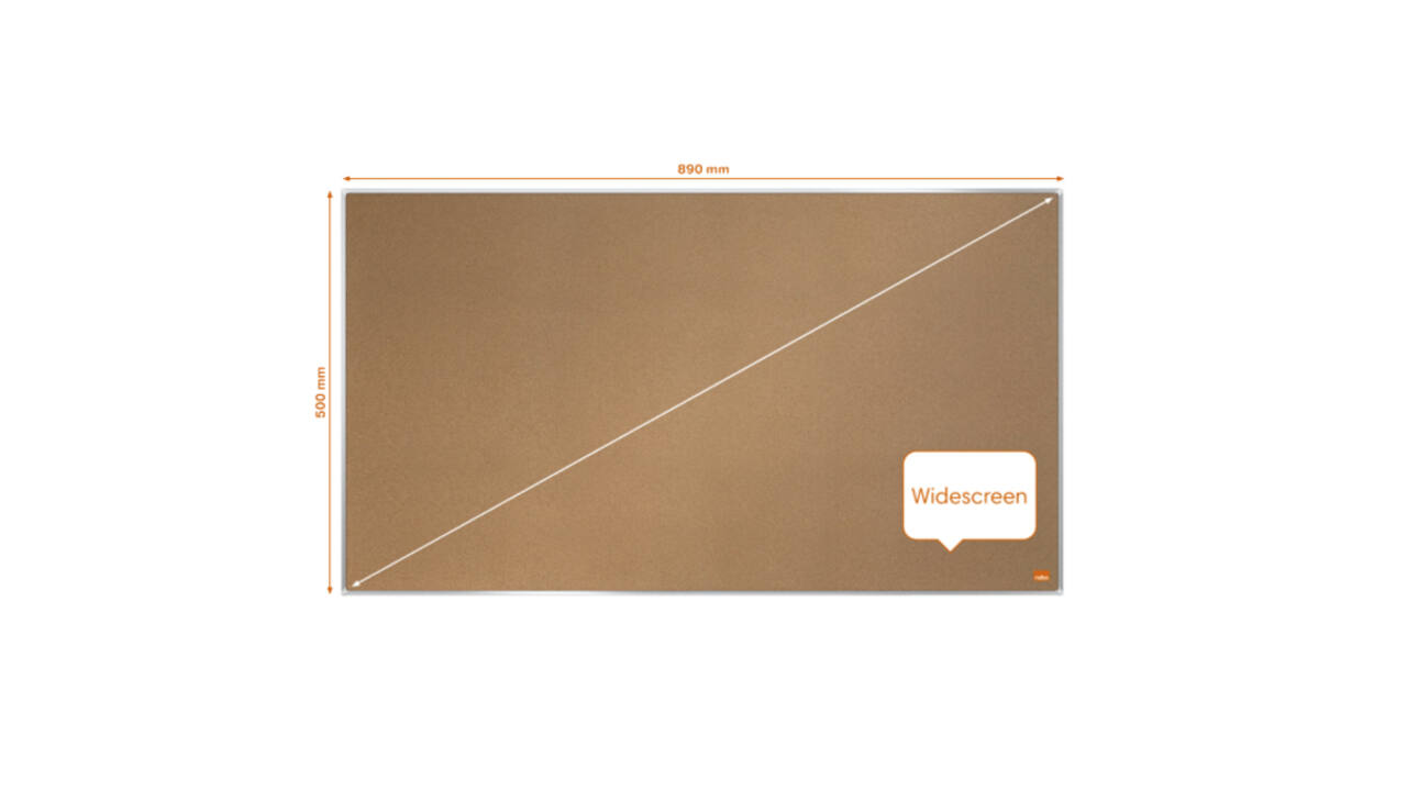 Prikbord Nobo Impression Pro widescreen 50x89cm kurk