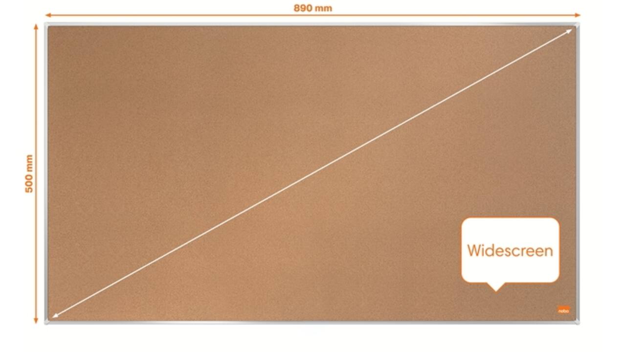 Prikbord Nobo Impression Pro widescreen 50x89cm kurk