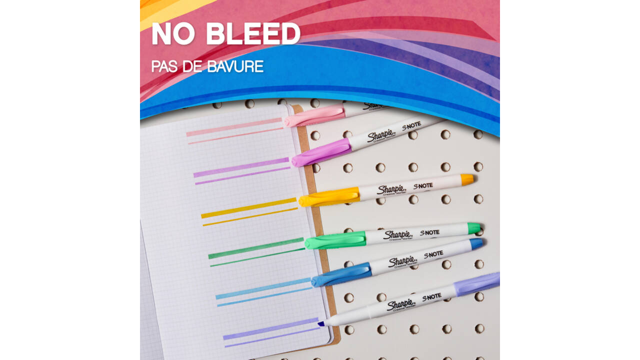 Markeerstift Sharpie S-note assorti blister à 12 stuks