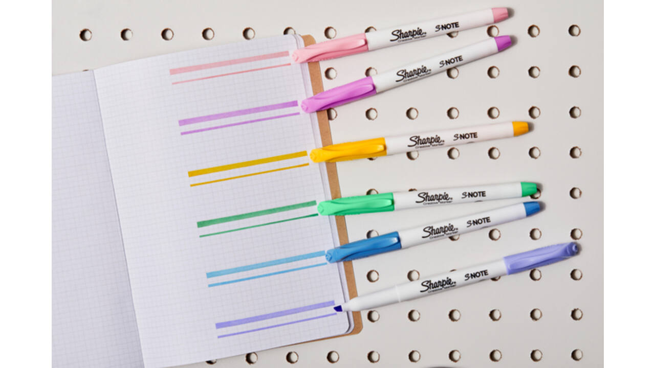 Markeerstift Sharpie S-note assorti blister à 12 stuks