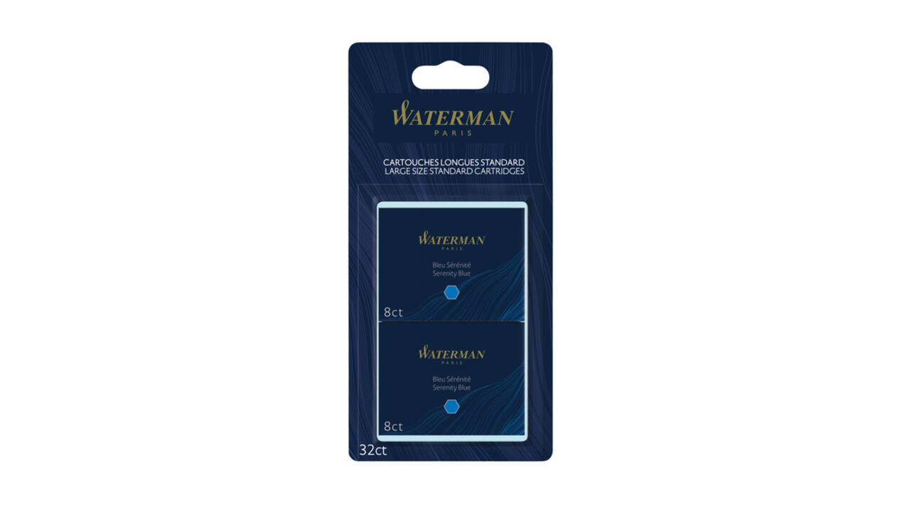 Inktpatroon Waterman internationaal Florida blauw blister à 10 stuks