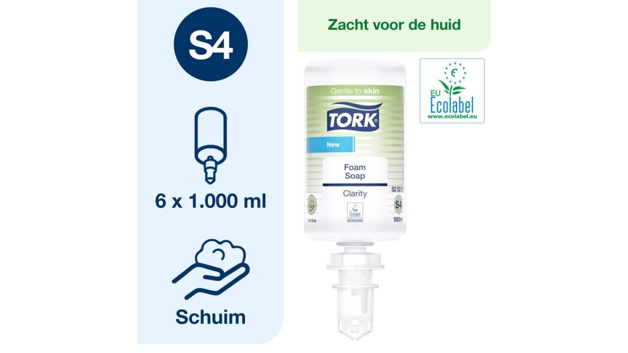 Handzeep Tork S4 Premium schuim 1000ml Clarity 520201