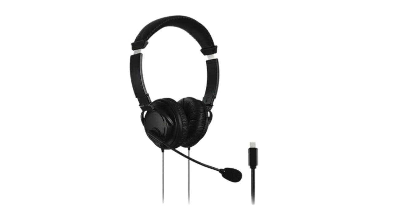 Headset Kensington USB-C Hi-Fi met microfoon zwart