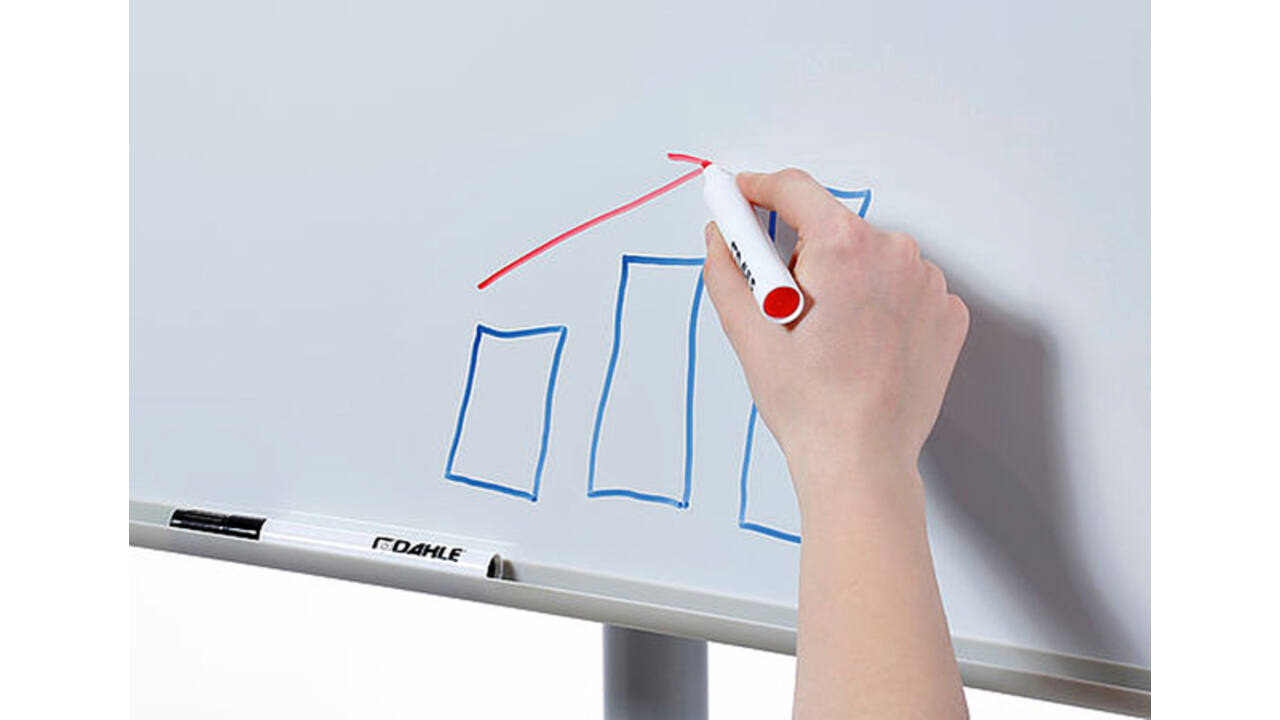 Flipover Dahle Team mobiel magnetisch gelakt staal met verstelbare arm