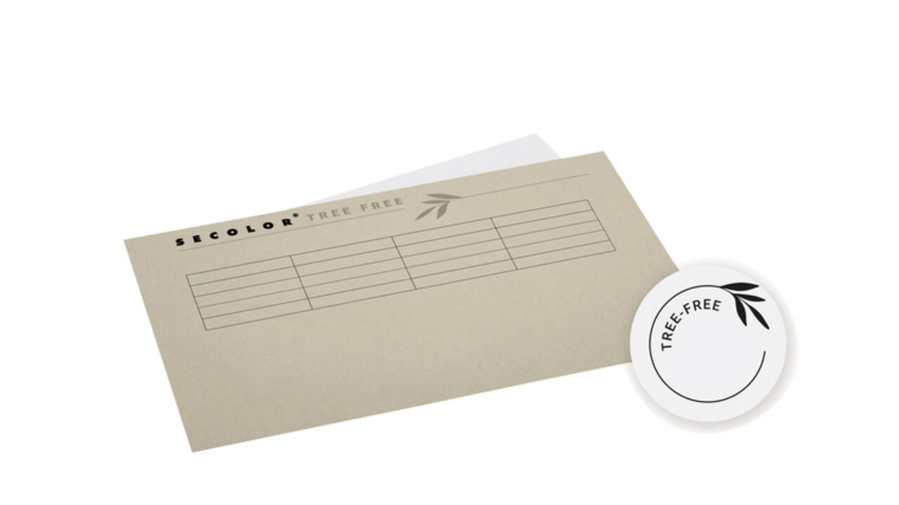 Vouwmap Djois Tree-Free folio gelijk 226gr grijs