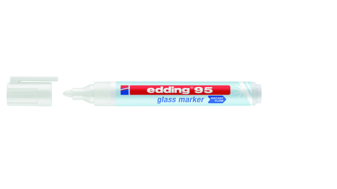 Viltstift edding 95 glasbord rond 1.5-3mm wit