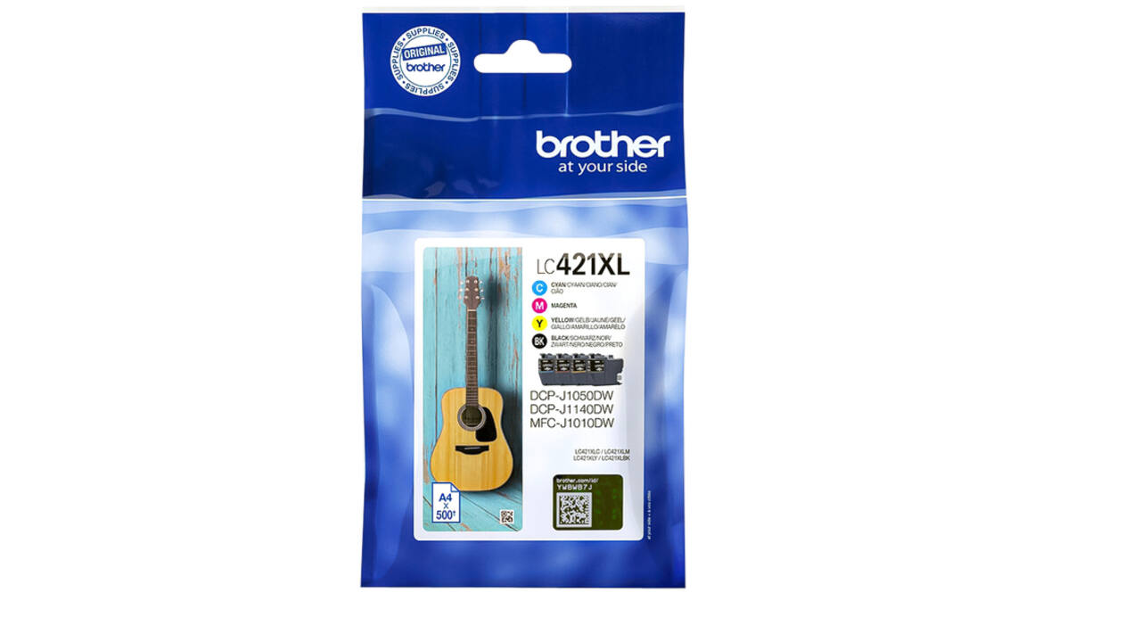 Inktcartridge Brother LC-421XL zwart + 3 kleuren