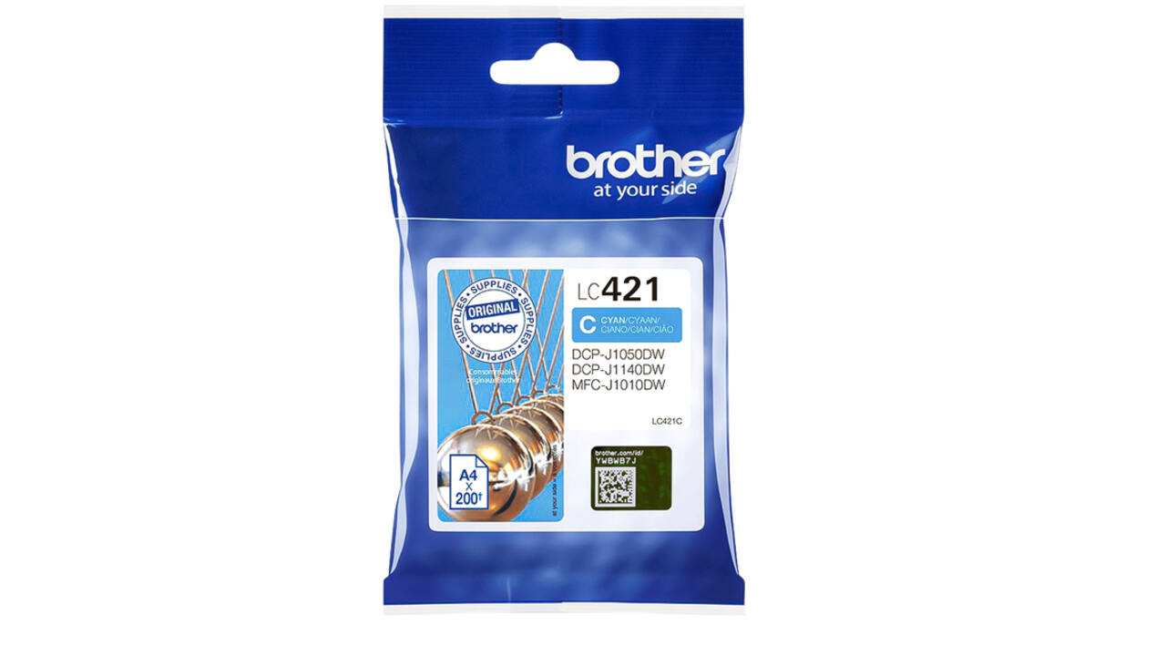 Inktcartridge Brother LC-421C blauw