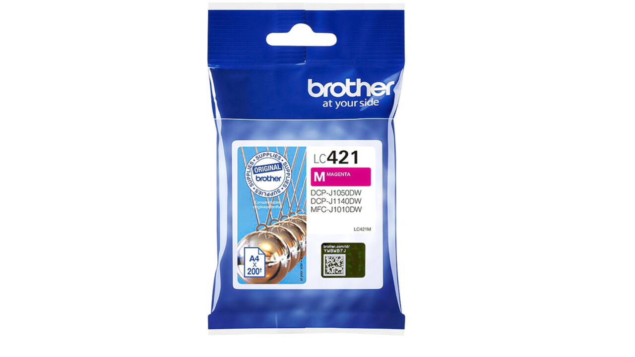 Inktcartridge Brother LC-421M rood