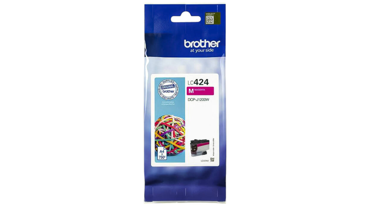 Inktcartridge Brother LC-424M rood