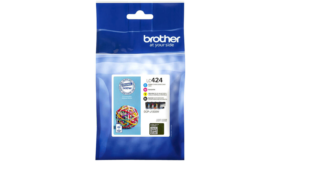 Inktcartridge Brother LC-424 zwart + 3 kleuren