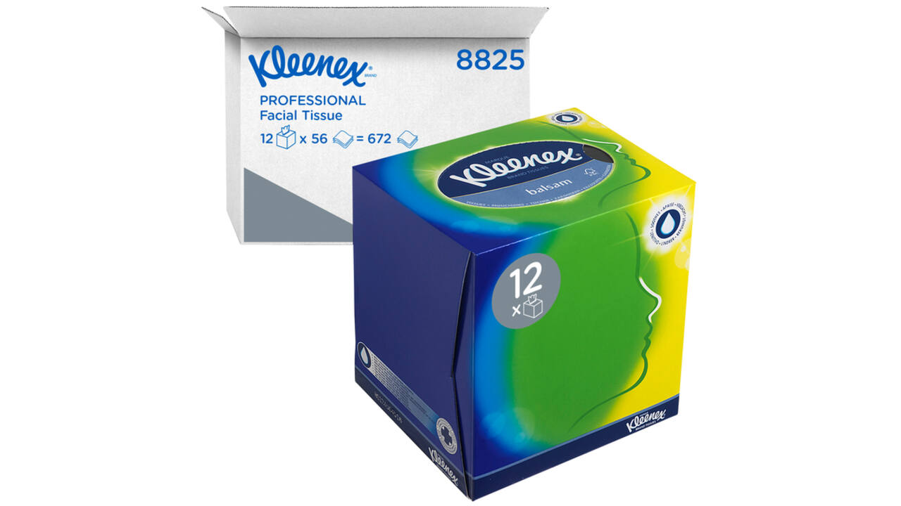 Facial tissues Kleenex kubus 3-laags 56 vel wit 8825