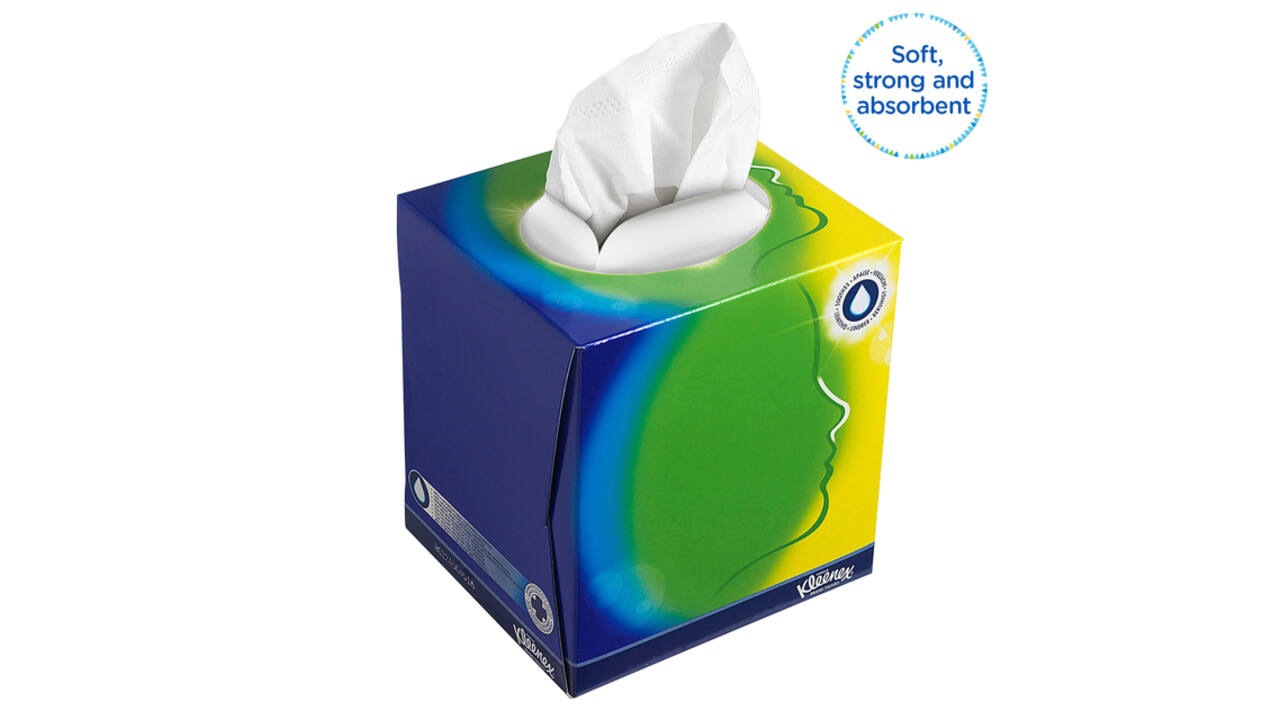 Facial tissues Kleenex kubus 3-laags 56 vel wit 8825