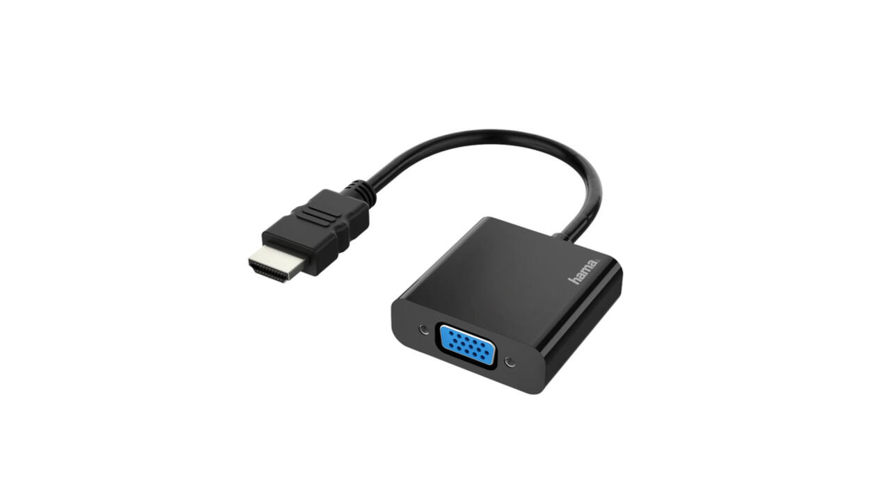 Adapter Hama HDMI-VGA zwart