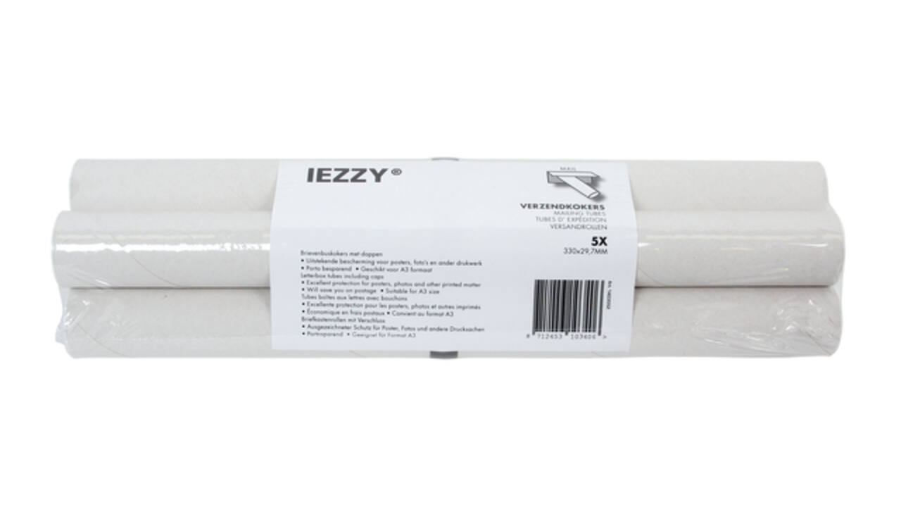 Verzendkoker iezzy a3 330x29.7x1.2mm 5 stuks
