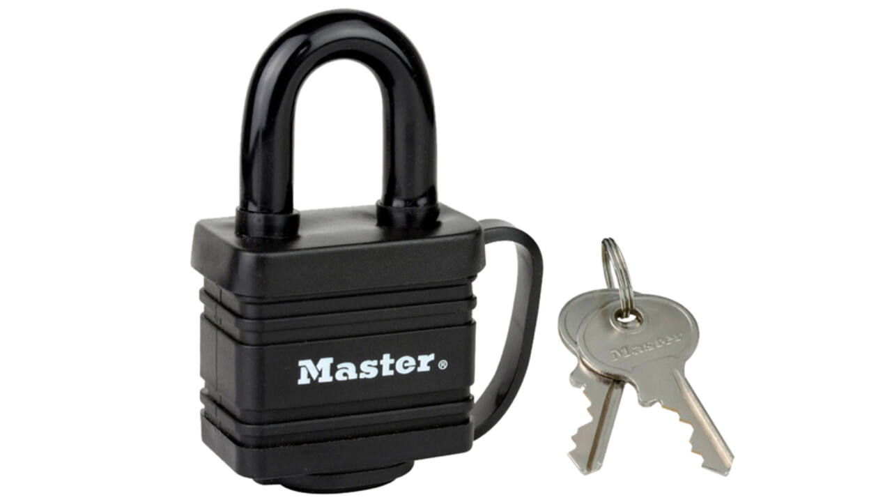 Hangslot MasterLock stiftcilinder gelamineerd staal 40mm