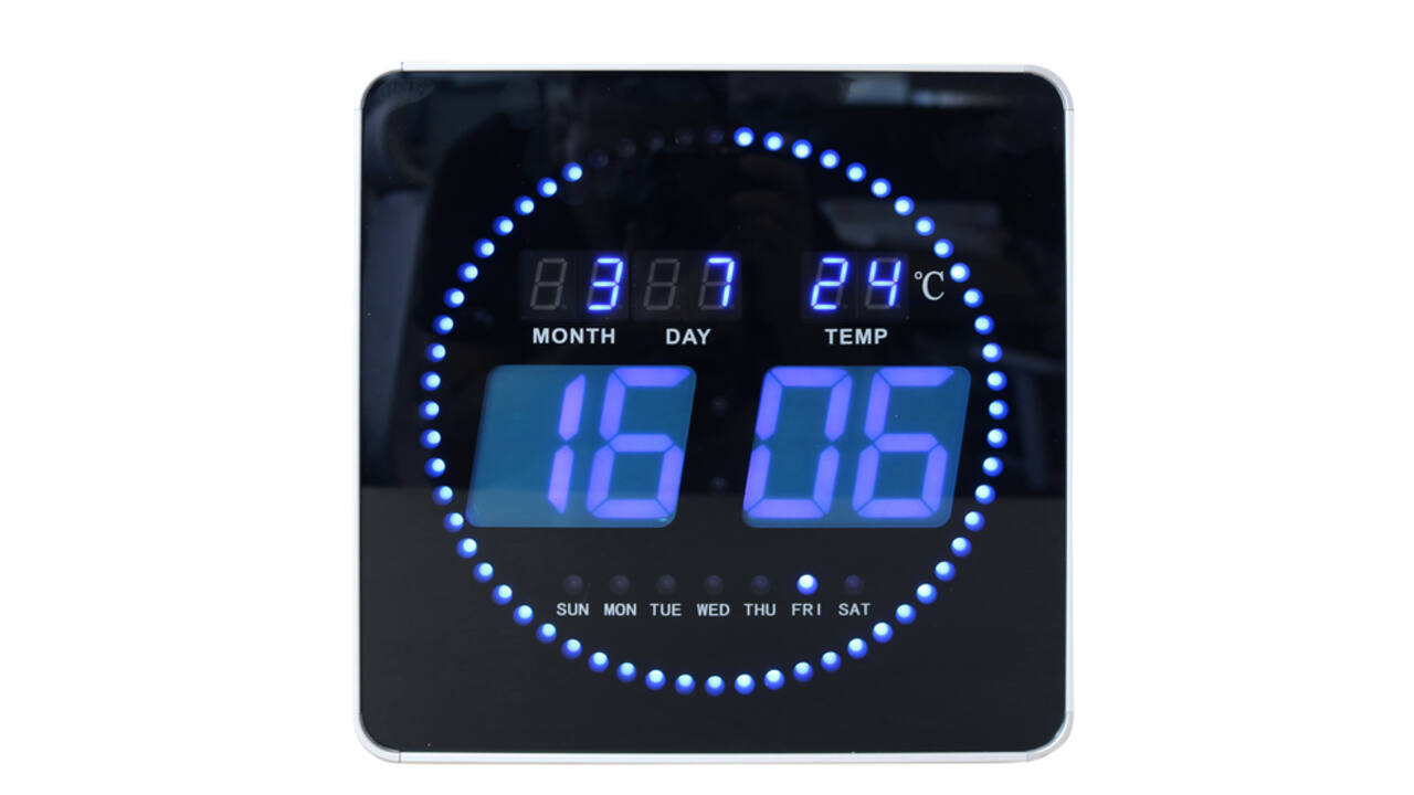 Wandklok Unilux Flo led 28cmx28cm