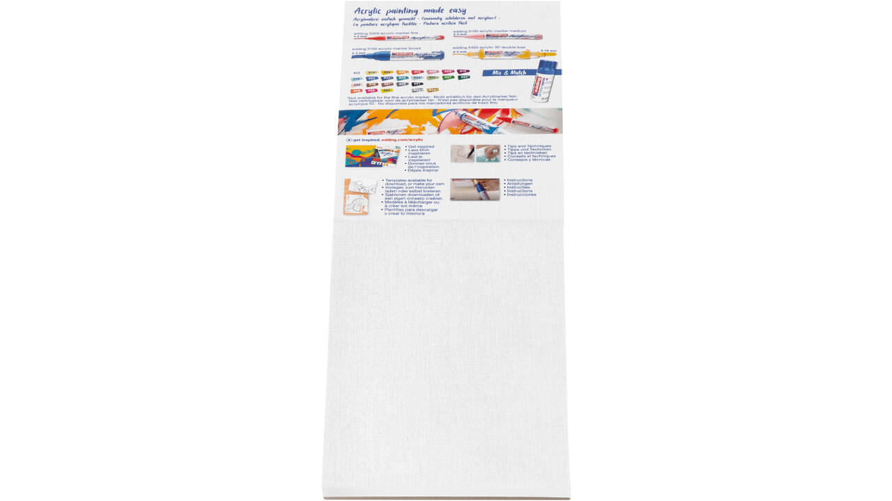 Olie-  en Acrylblok edding 30010 A6 20 vel 300 gram wit