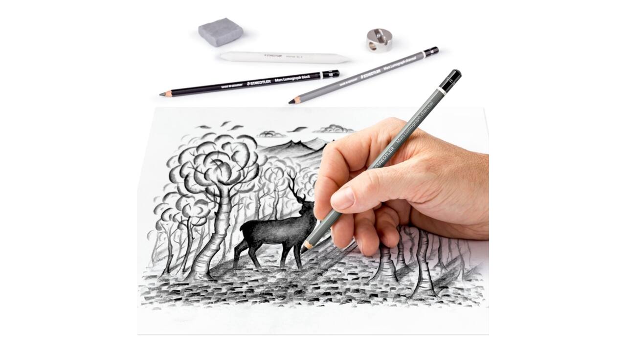 Houtskoolpotloodset Staedtler Design Journey 12-delig