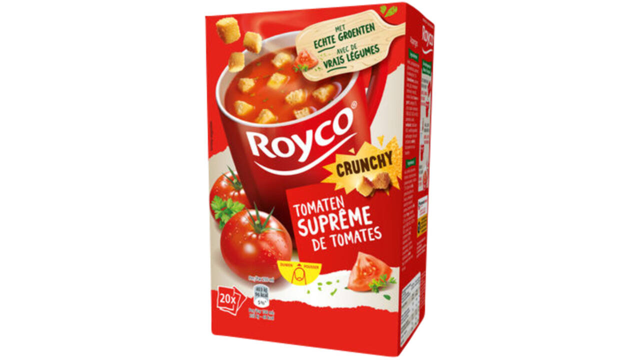 Soep Royco tomaten supreme met croutons 20 zakjes